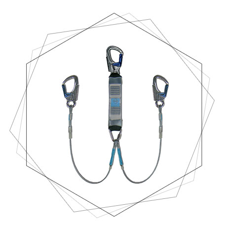 Steel Wire Rope Energy Absorbing Y Lanyard