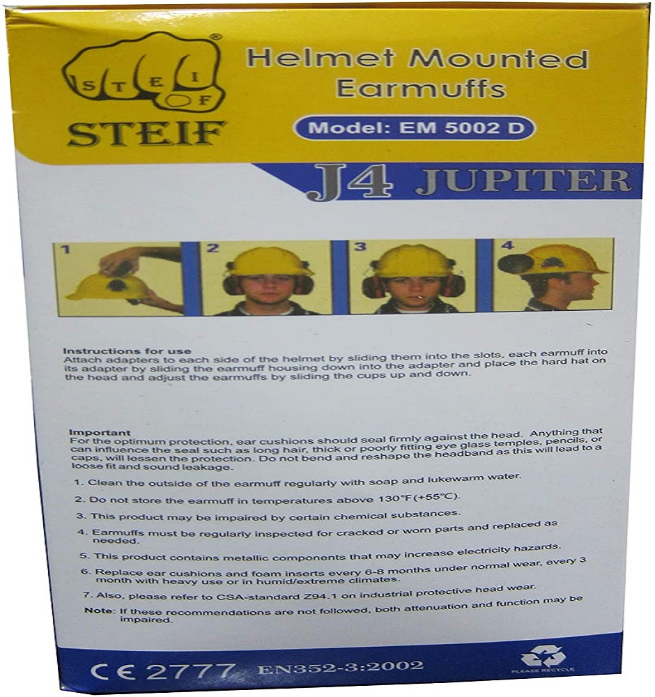 STEIF Cap Mounted Earmuff Jupiter J4, Cap Mounted Earmuff Jupiter