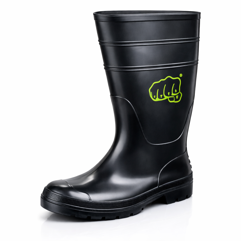 STEIF GUMBOOTS BLACK-Anti Slip Sole