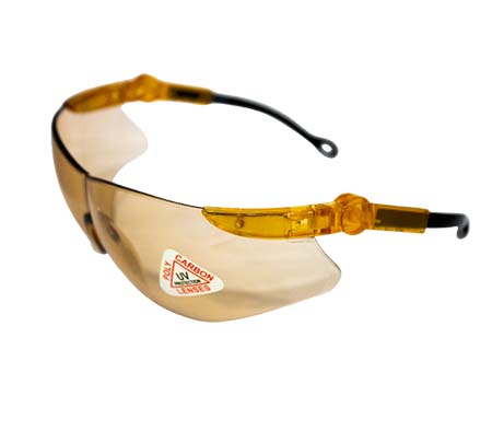 TF218 Orange Black Frame Brown Lens Safety Spectacles Anti scratch, anti fog, non-slip nose bridge