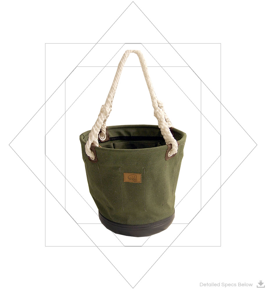  Tools Bucket S-5-16 - Canvas Tool Bucket with 10 Pockets