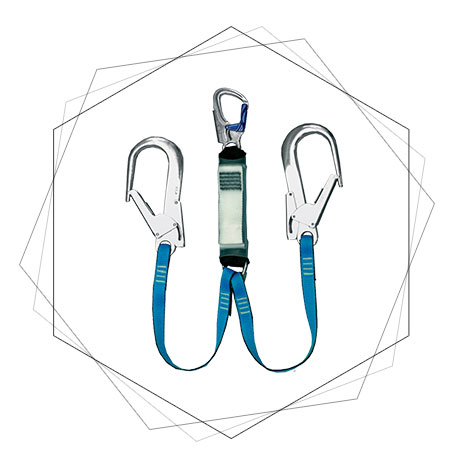 Webbing Energy Absorbing Y Lanyard (Large double action hook)