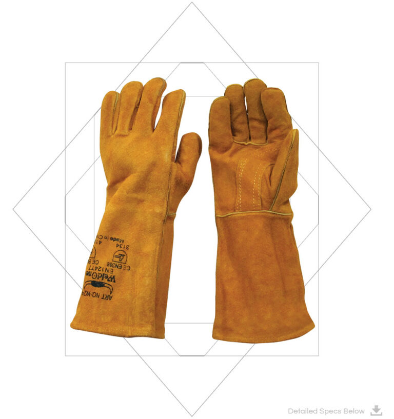 Welder’s Gloves Golden Reinforced Thumb 16″ W24