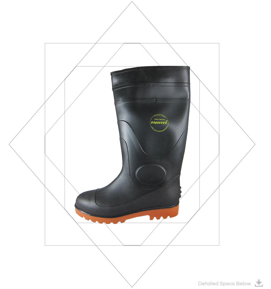 WELLINGTON BOOTS BLACK ST.CAP/SOLE-Comfort and slip resistant