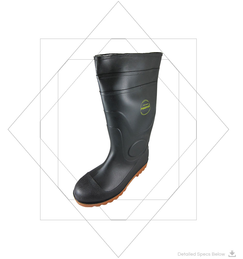 WELLINGTON BOOTS BLACK ST.CAP/SOLE-Comfort and slip resistant