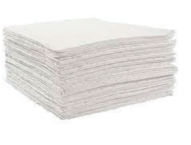 WP204H Heavy Duty Oil Absorbent Pads White - Heavy-Weight Oil Absorbent Pads for Oil Spill Cleanup